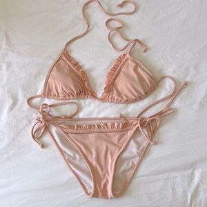 VICTORIA’S SECRET | Ruffled Mesh Swim Set